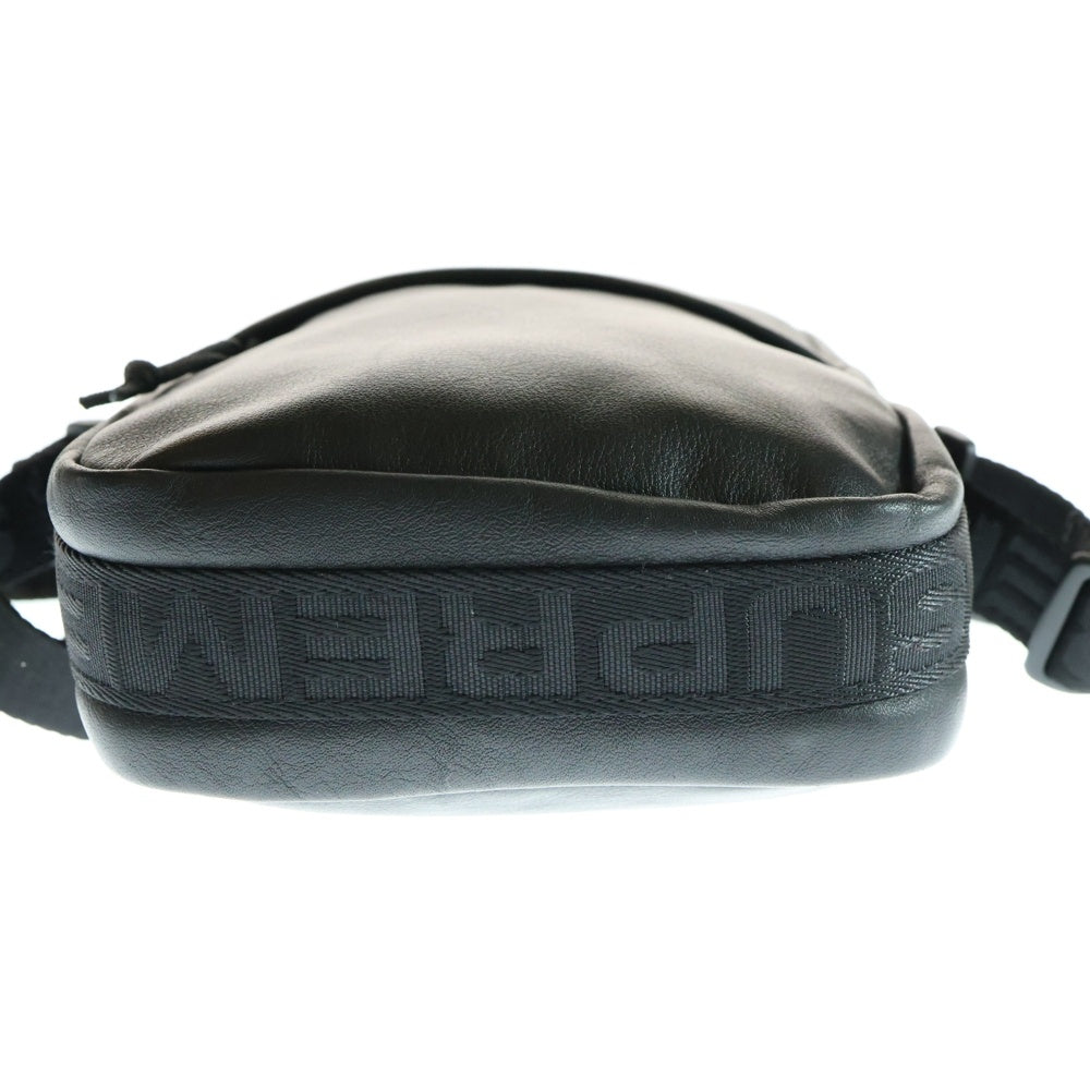 SUPREME(シュプリーム) 24AW Leather Shoulder Bag レザーショルダーバッグ ブラック