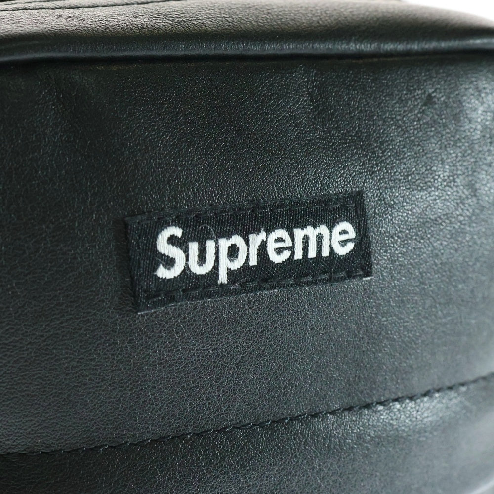 SUPREME(シュプリーム) 24AW Leather Shoulder Bag レザーショルダーバッグ ブラック