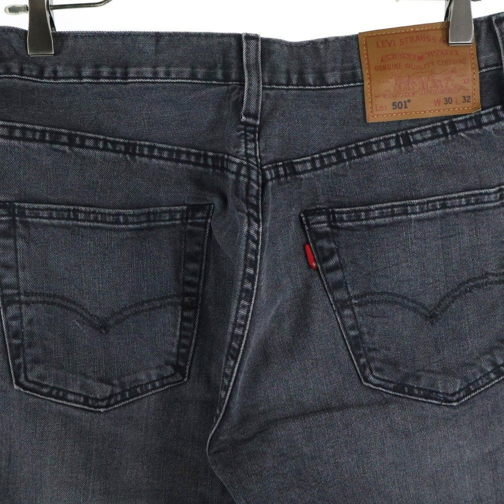 Levi's premium(リーバイスプレミアム) 501 ボタンフライストレートデニムパンツ ブラック 00501-3059
