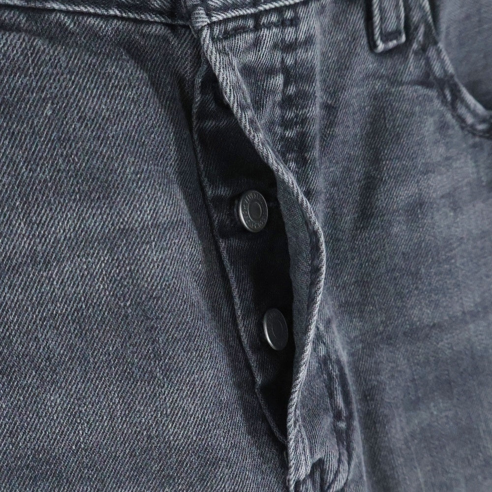 Levi's premium(リーバイスプレミアム) 501 ボタンフライストレートデニムパンツ ブラック 00501-3059