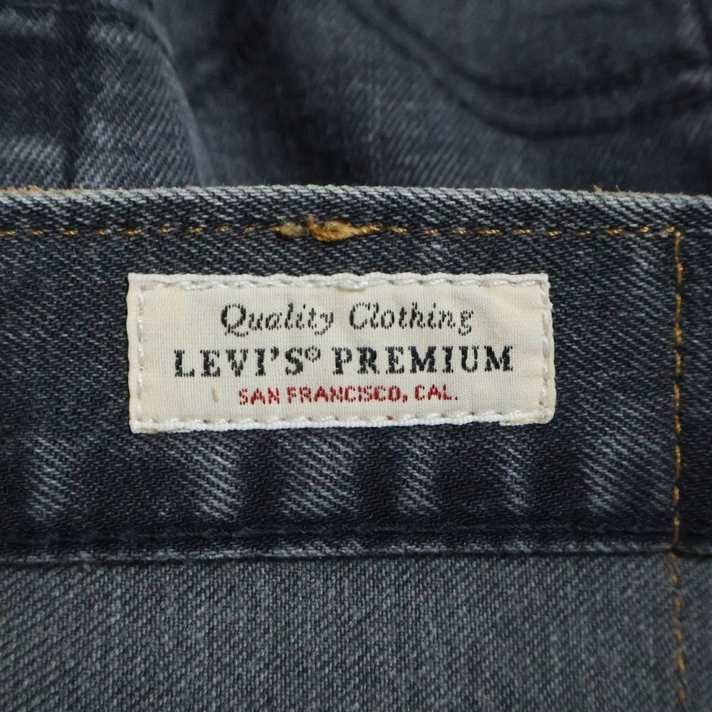 Levi's premium(リーバイスプレミアム) 501 ボタンフライストレートデニムパンツ ブラック 00501-3059