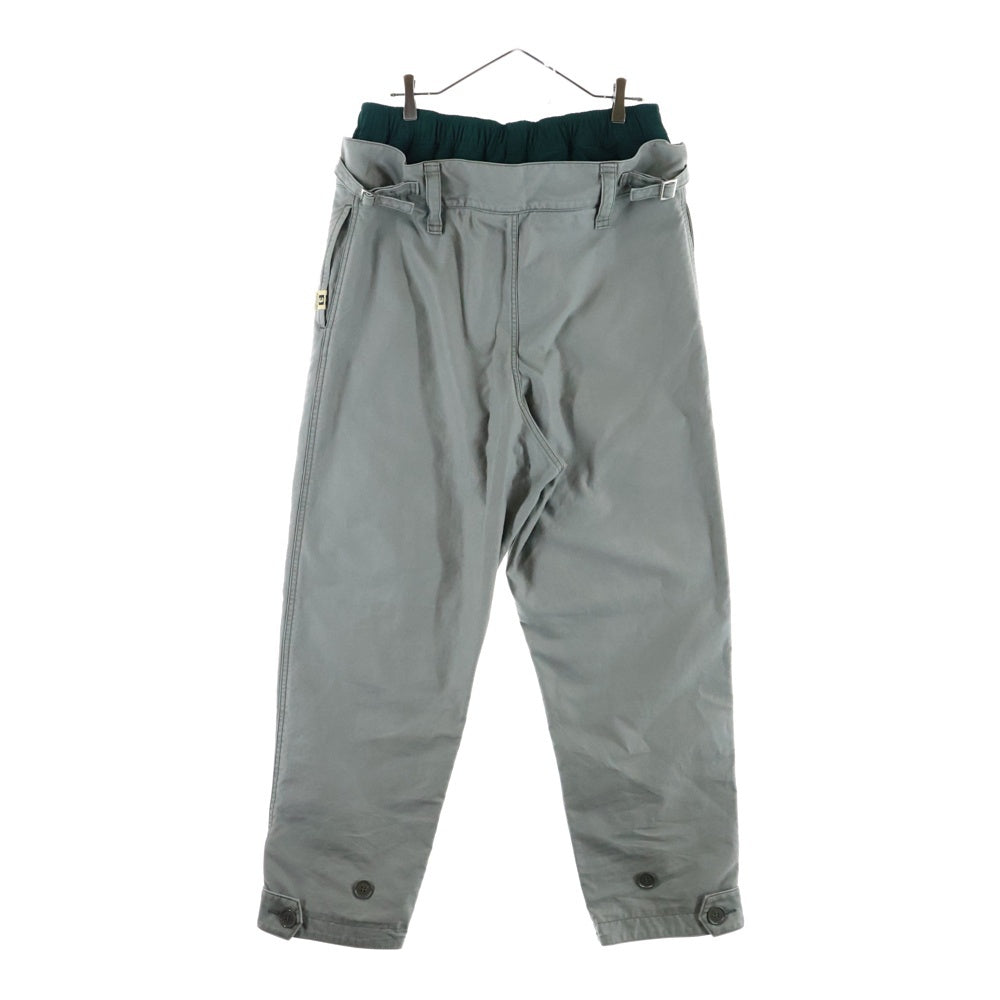 MAISON MIHARAYASUHIRO(メゾンミハラヤスヒロ) 22SS DOUBLE WAIST MILITARY PANTS ダブルウエスト ミリタリーパンツ グレー A08PT042