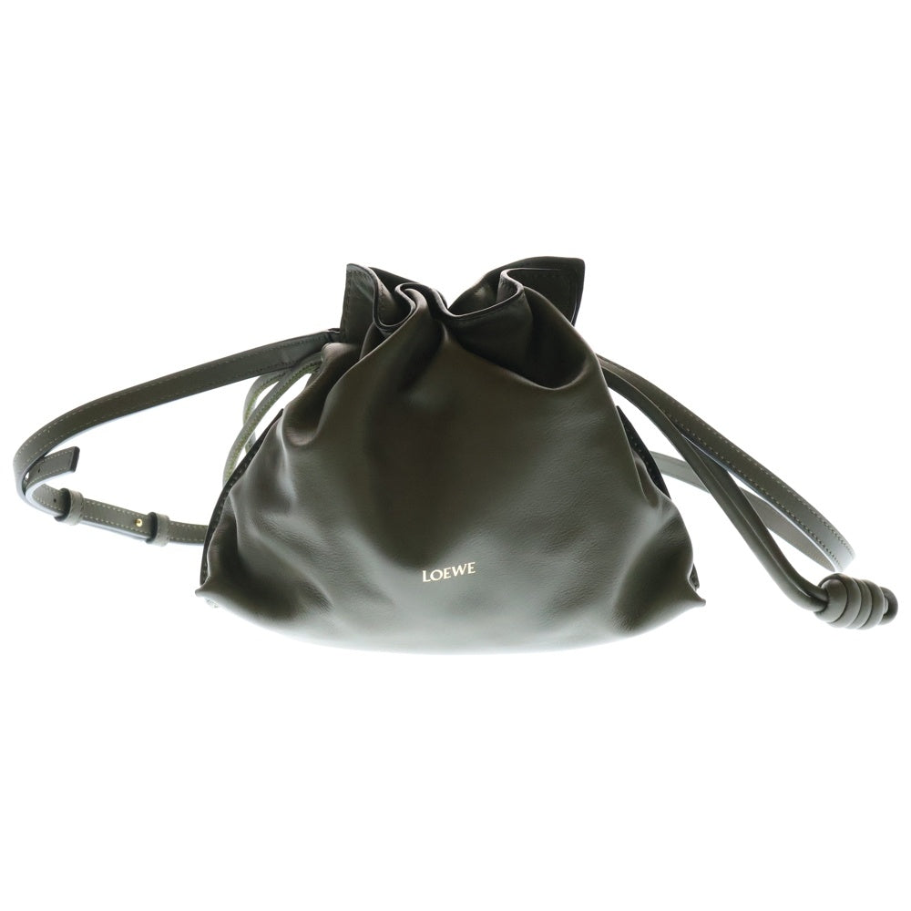 LOEWE(ロエベ) フラメンコ クラッチ ミニ 2WAY ドローストリング ショルダーバッグ レディース カーキ A411FC2X73