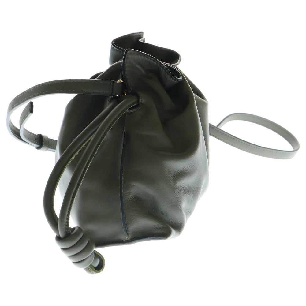 LOEWE(ロエベ) フラメンコ クラッチ ミニ 2WAY ドローストリング ショルダーバッグ レディース カーキ A411FC2X73