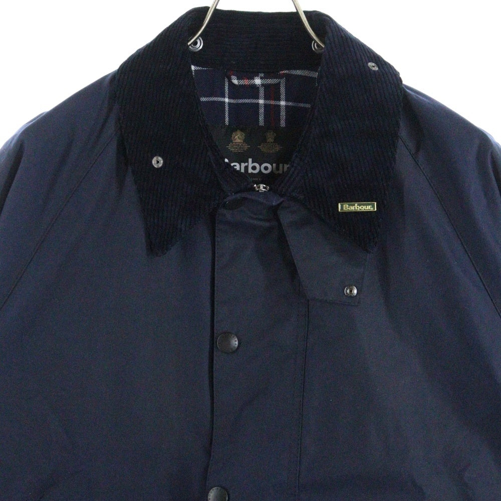 Barbour(バブアー) 24AW ANNIVERSARY TRANSPORT WAX JACKET コーデュロイ切り替え トランスポート ワックス ヒデイルジャケット ネイビー 242MWX1678