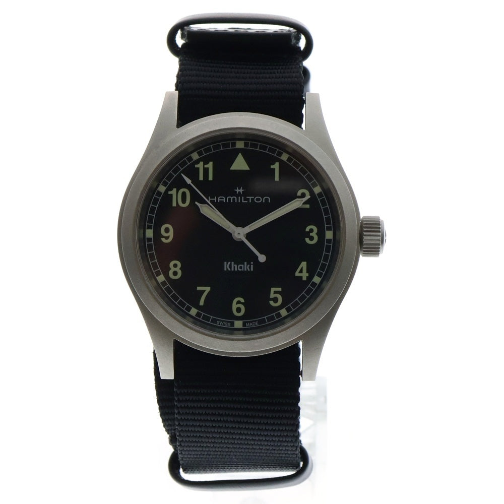HAMILTON(ハミルトン) カーキフィールド クォーツ 38mm ステンレスウォレット 時計 シルバー/ブラック H69401430