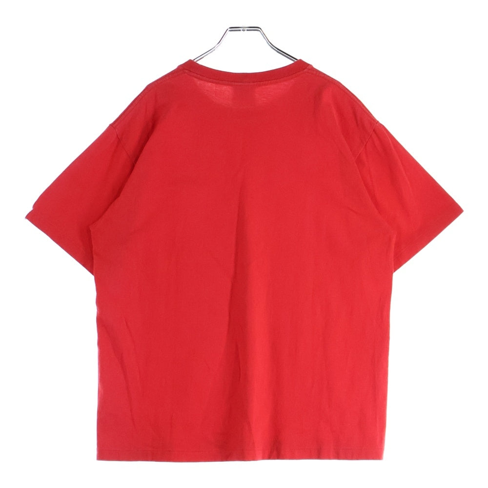 BAPE BY A BATHING APE(ベイプ ア ベイシング エイプ) ロゴワッペン付き クルーネック半袖Tシャツ カットソー レッド