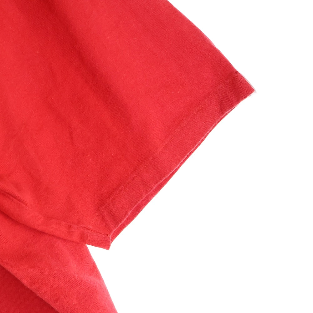 BAPE BY A BATHING APE(ベイプ ア ベイシング エイプ) ロゴワッペン付き クルーネック半袖Tシャツ カットソー レッド