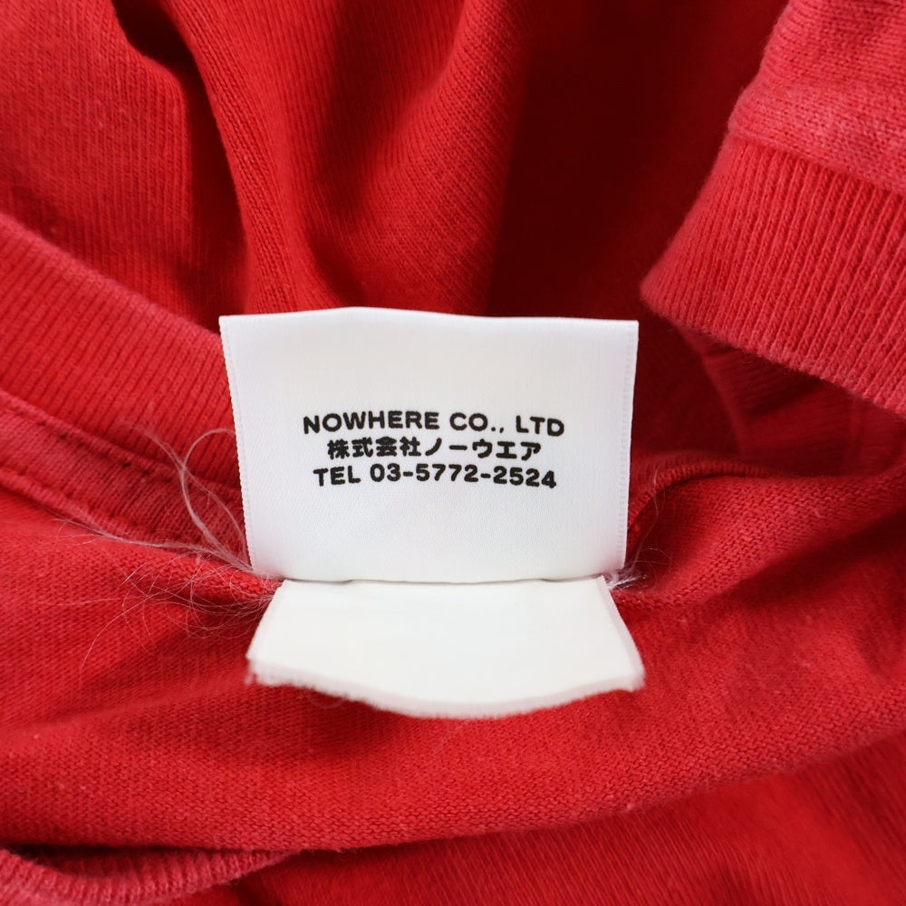 BAPE BY A BATHING APE(ベイプ ア ベイシング エイプ) ロゴワッペン付き クルーネック半袖Tシャツ カットソー レッド