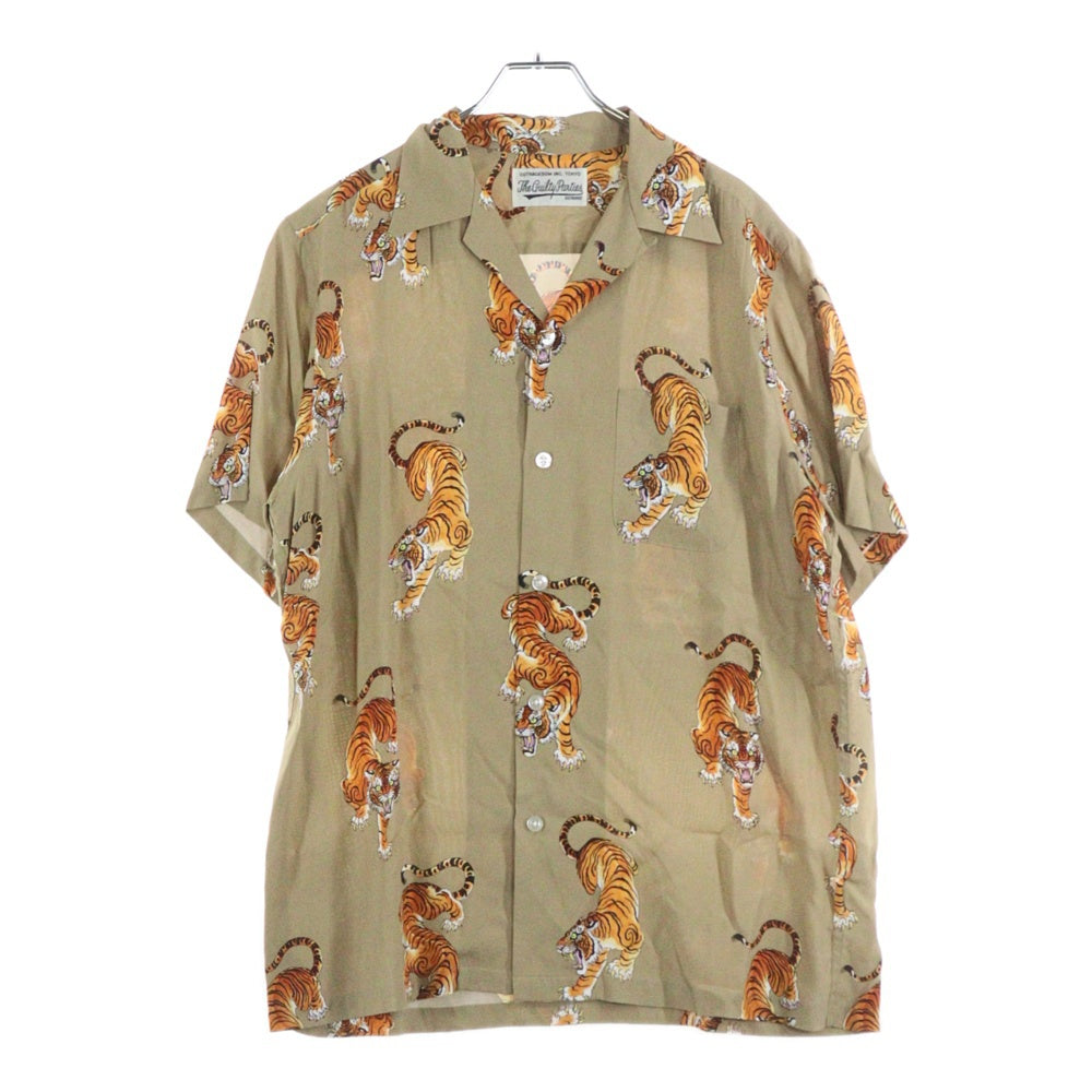 WACKO MARIA(ワコマリア) 20SS TIM LEHI HAWAIIAN SHIRTS ティムレヒ トラ柄 ハワイアン オープンカラー 半袖シャツ ブラウン