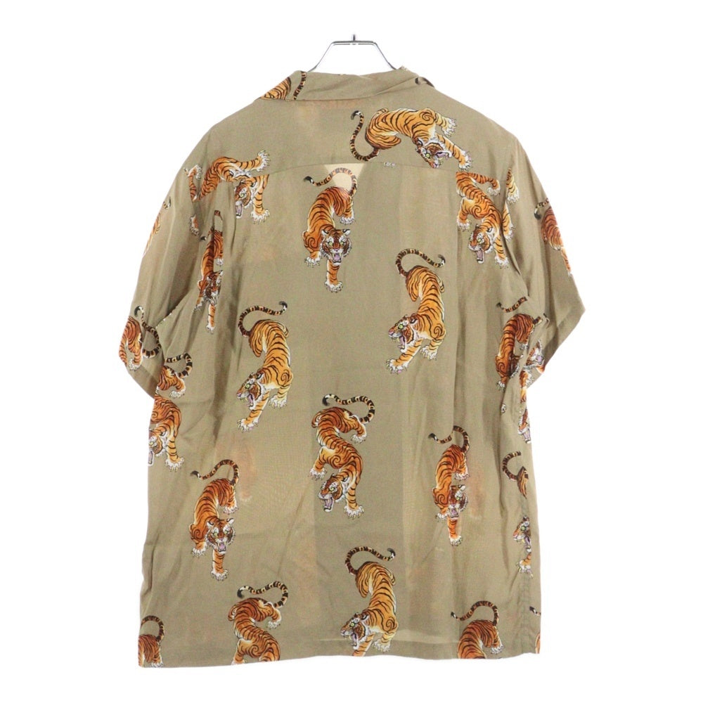 WACKO MARIA(ワコマリア) 20SS TIM LEHI HAWAIIAN SHIRTS ティムレヒ トラ柄 ハワイアン オープンカラー 半袖シャツ ブラウン