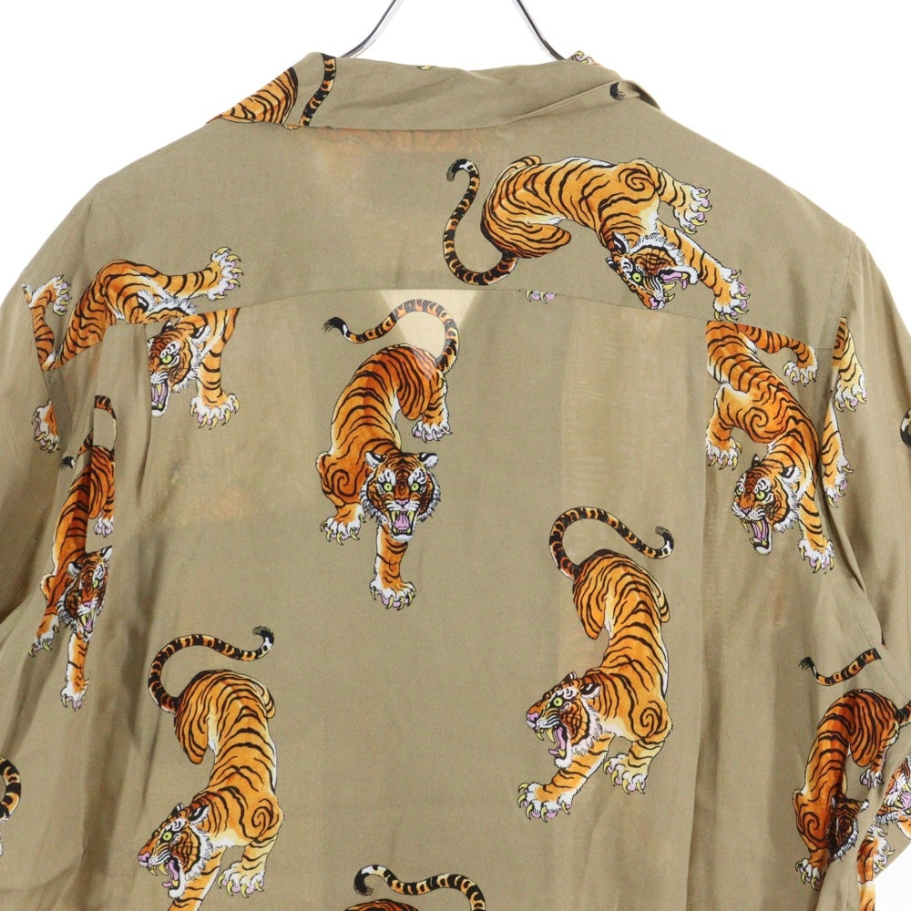 WACKO MARIA(ワコマリア) 20SS TIM LEHI HAWAIIAN SHIRTS ティムレヒ トラ柄 ハワイアン オープンカラー 半袖シャツ ブラウン
