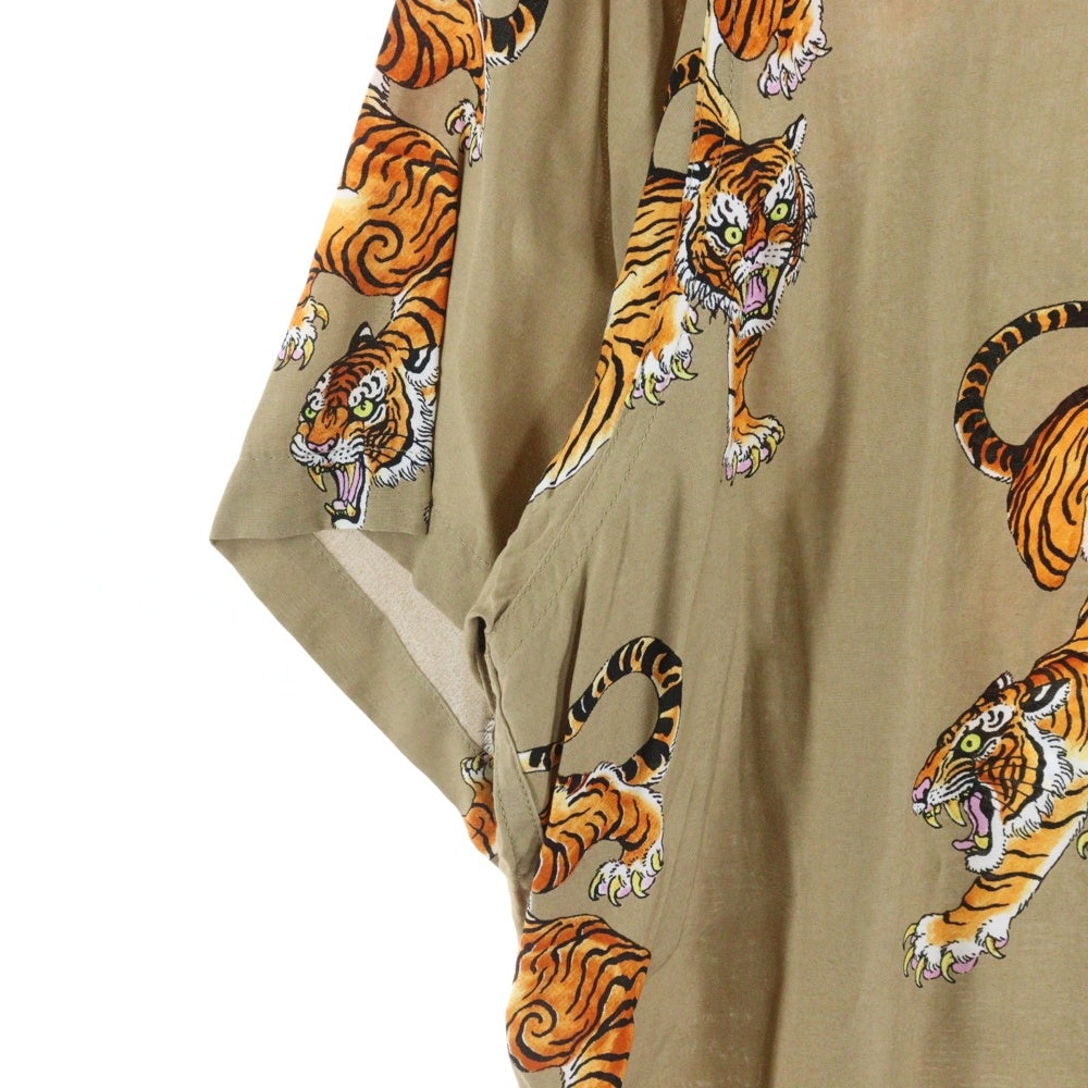 WACKO MARIA(ワコマリア) 20SS TIM LEHI HAWAIIAN SHIRTS ティムレヒ トラ柄 ハワイアン オープンカラー 半袖シャツ ブラウン