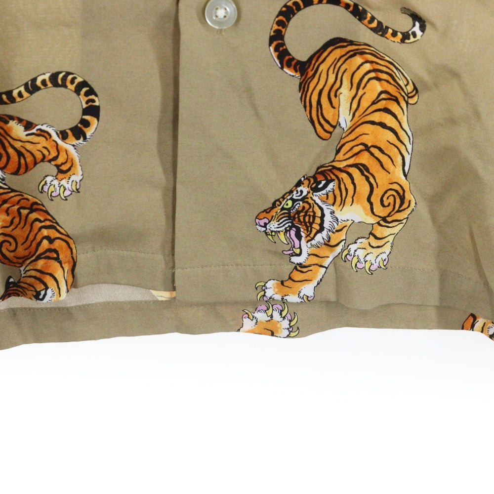 WACKO MARIA(ワコマリア) 20SS TIM LEHI HAWAIIAN SHIRTS ティムレヒ トラ柄 ハワイアン オープンカラー 半袖シャツ ブラウン