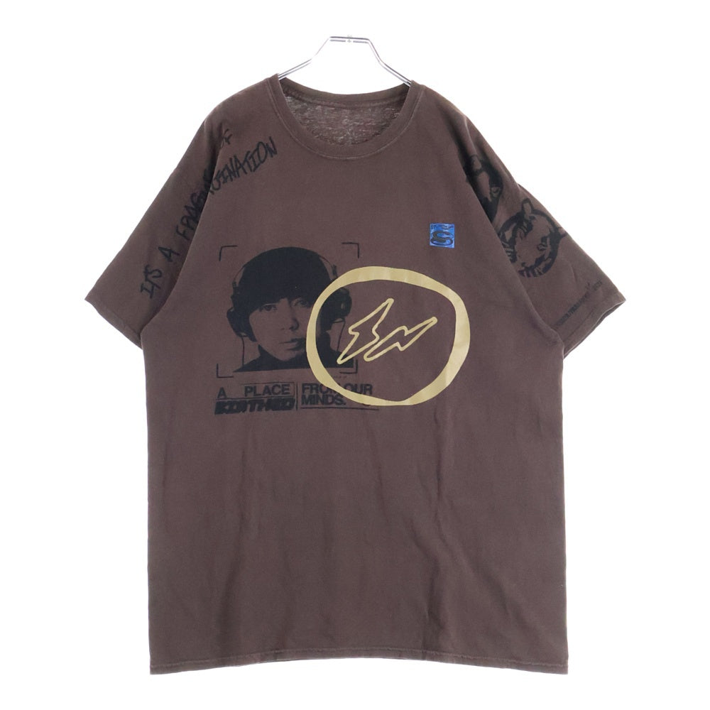 Cactus Jack(カクタスジャック) ×Fragment Design フラグメント デザイン ロゴプリントTシャツ 半袖カットソー ブラウン