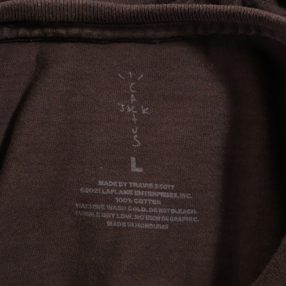 Cactus Jack(カクタスジャック) ×Fragment Design フラグメント デザイン ロゴプリントTシャツ 半袖カットソー ブラウン