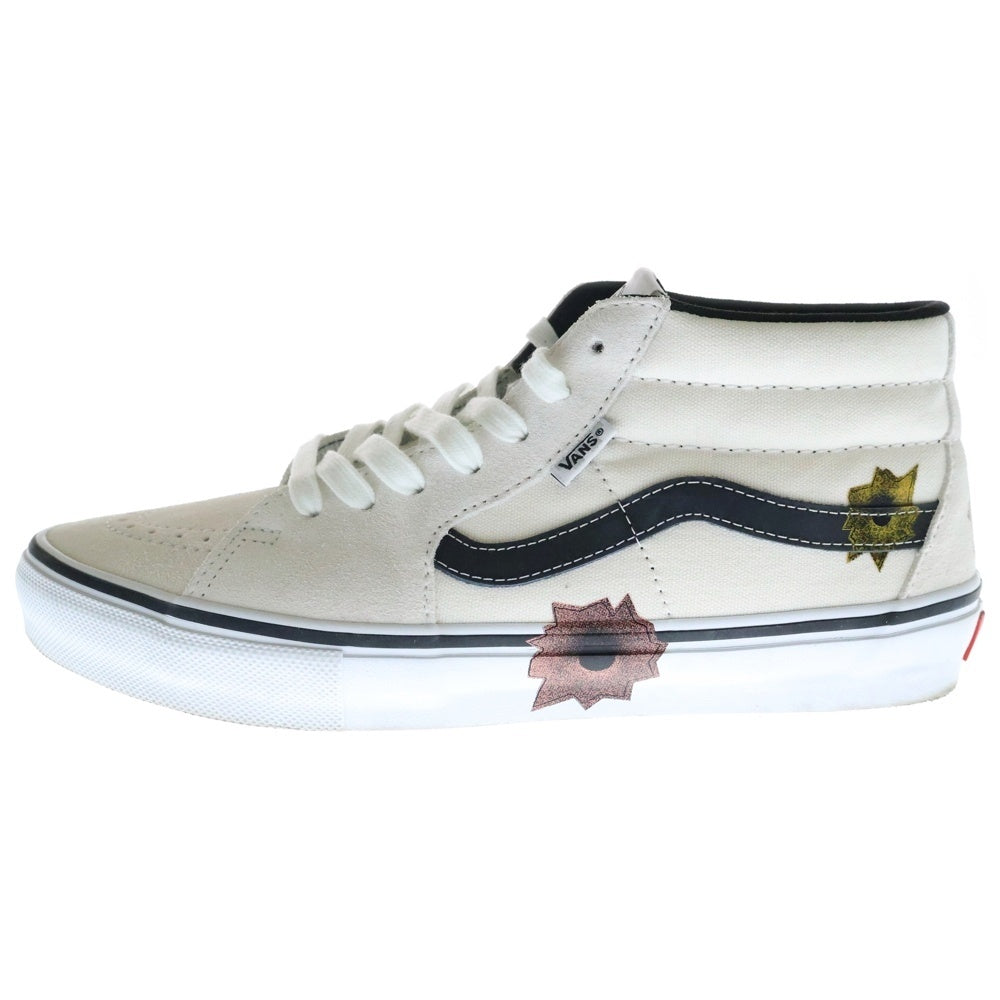 SUPREME(シュプリーム) ×Vans ×Nate lowman Skate Grosso Mid バンズ ネイトローマン スケートグロッソ ミッドカットスニーカー アイボリー US10.5/28.5cm VN0A5KS1CRM