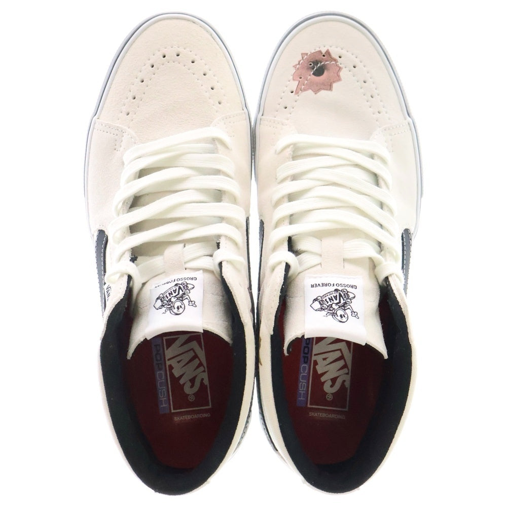 SUPREME(シュプリーム) ×Vans ×Nate lowman Skate Grosso Mid バンズ ネイトローマン スケートグロッソ ミッドカットスニーカー アイボリー US10.5/28.5cm VN0A5KS1CRM