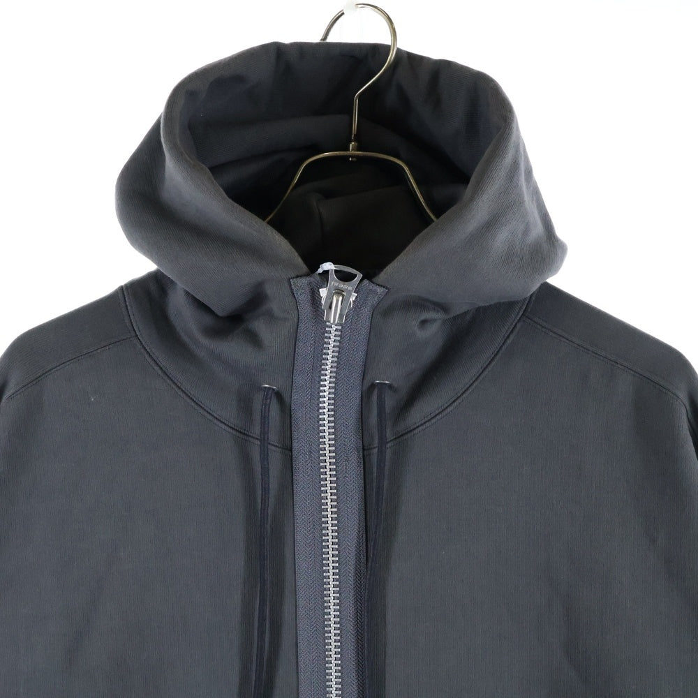 Sacai(サカイ) 24SS SWEAT JERSEY HOODIE ダブルジッパー スウェットジップアップパーカー フーディー グレー SCM-069