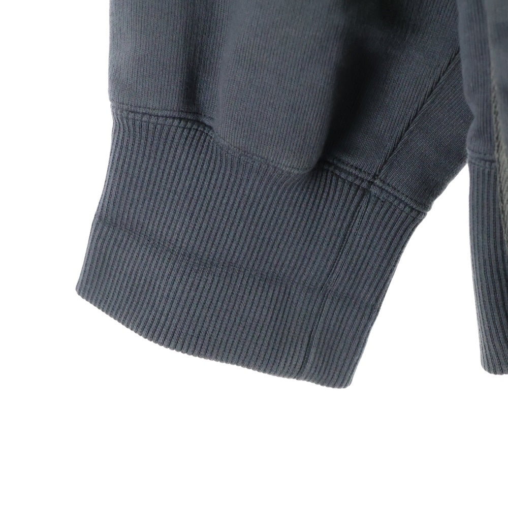 Sacai(サカイ) 24SS SWEAT JERSEY HOODIE ダブルジッパー スウェットジップアップパーカー フーディー グレー SCM-069