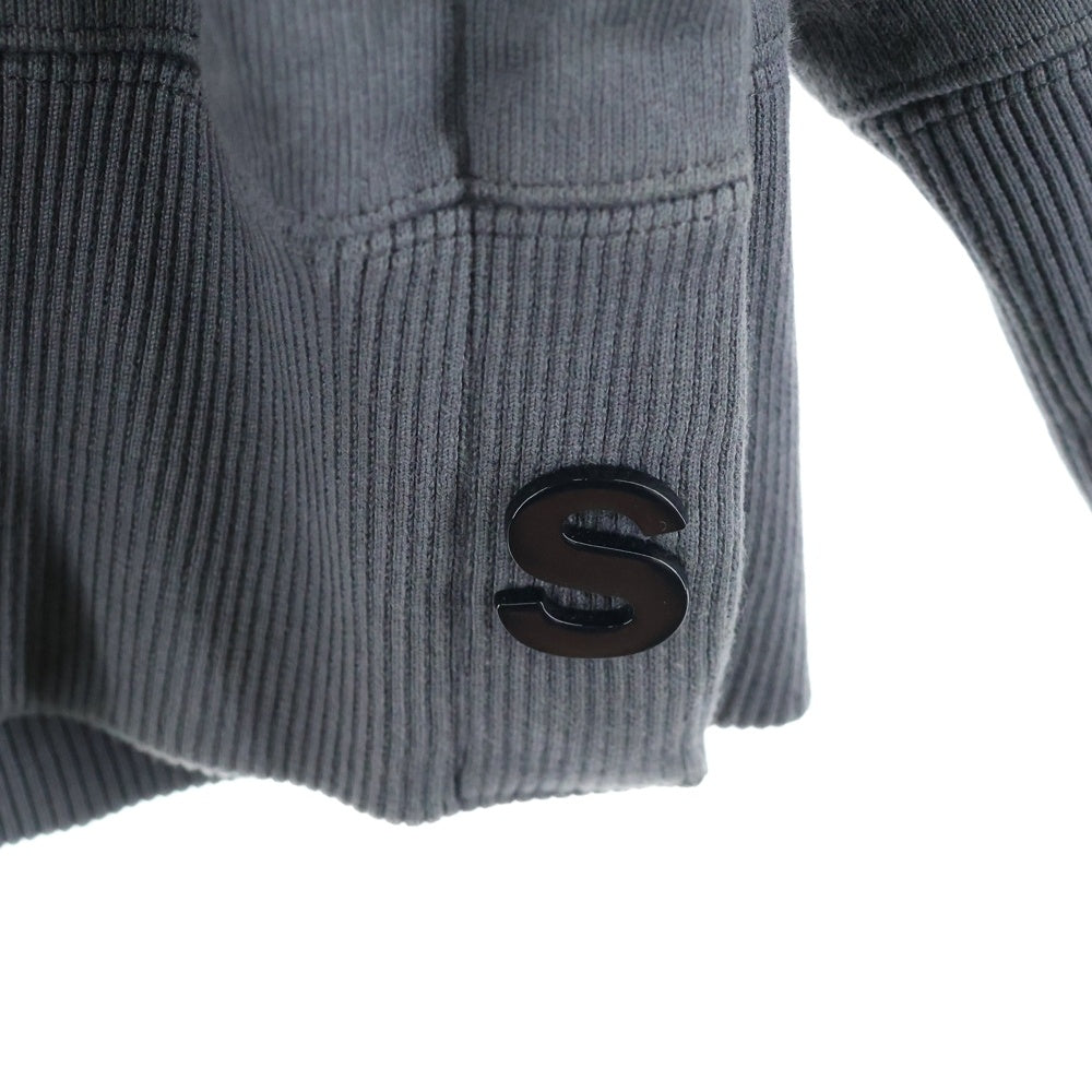 Sacai(サカイ) 24SS SWEAT JERSEY HOODIE ダブルジッパー スウェットジップアップパーカー フーディー グレー SCM-069