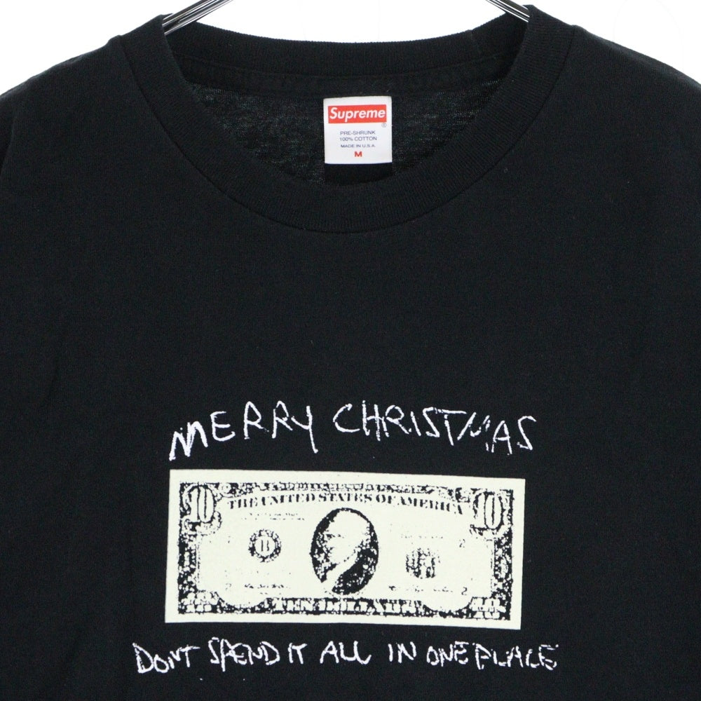 SUPREME(シュプリーム) 15AW Merry Xmas Tee メリークリスマス グラフィックプリント クルーネック半袖Tシャツ カットソー ブラック
