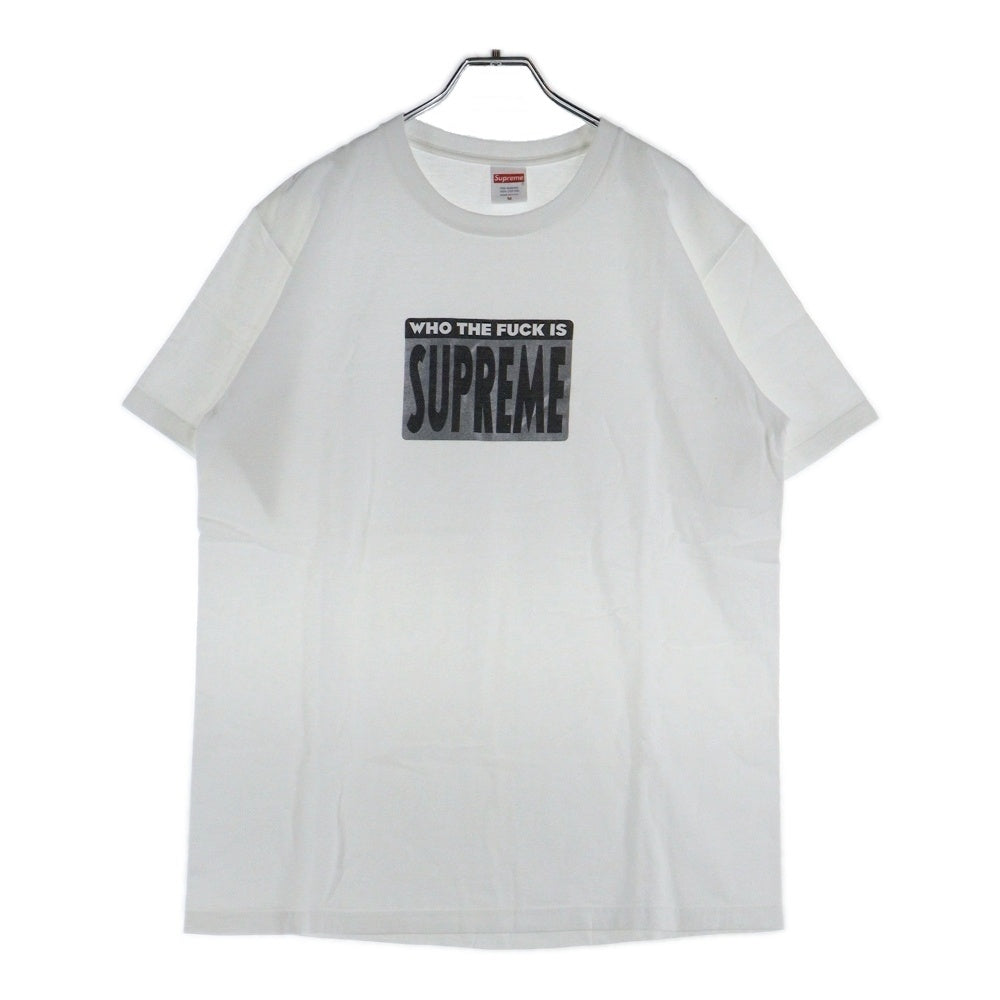 SUPREME(シュプリーム) 19SS Who The Fuck Tee フーザファックイズ グラフィックプリント クルーネック半袖Tシャツ カットソー ホワイト
