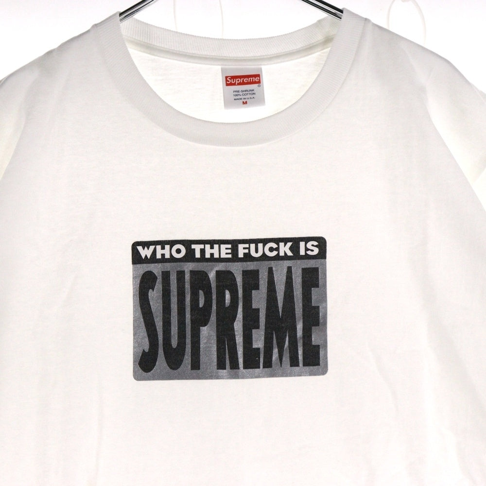 SUPREME(シュプリーム) 19SS Who The Fuck Tee フーザファックイズ グラフィックプリント クルーネック半袖Tシャツ カットソー ホワイト