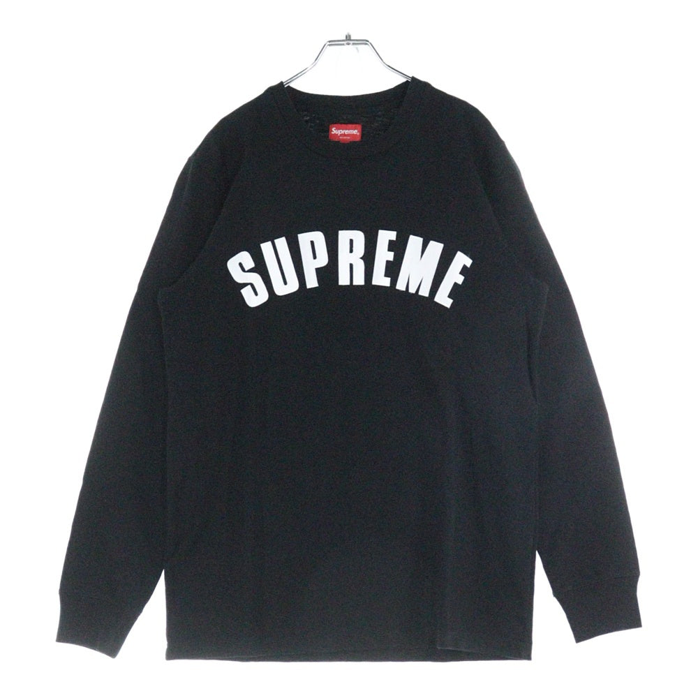 SUPREME(シュプリーム) 16SS Arc Logo L/S Top アーチロゴ クルーネック長袖Tシャツ カットソー ブラック