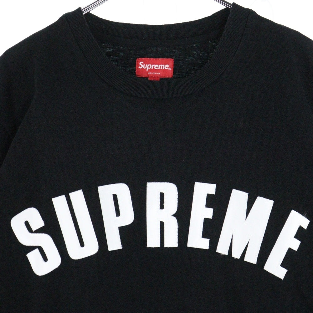 SUPREME(シュプリーム) 16SS Arc Logo L/S Top アーチロゴ クルーネック長袖Tシャツ カットソー ブラック