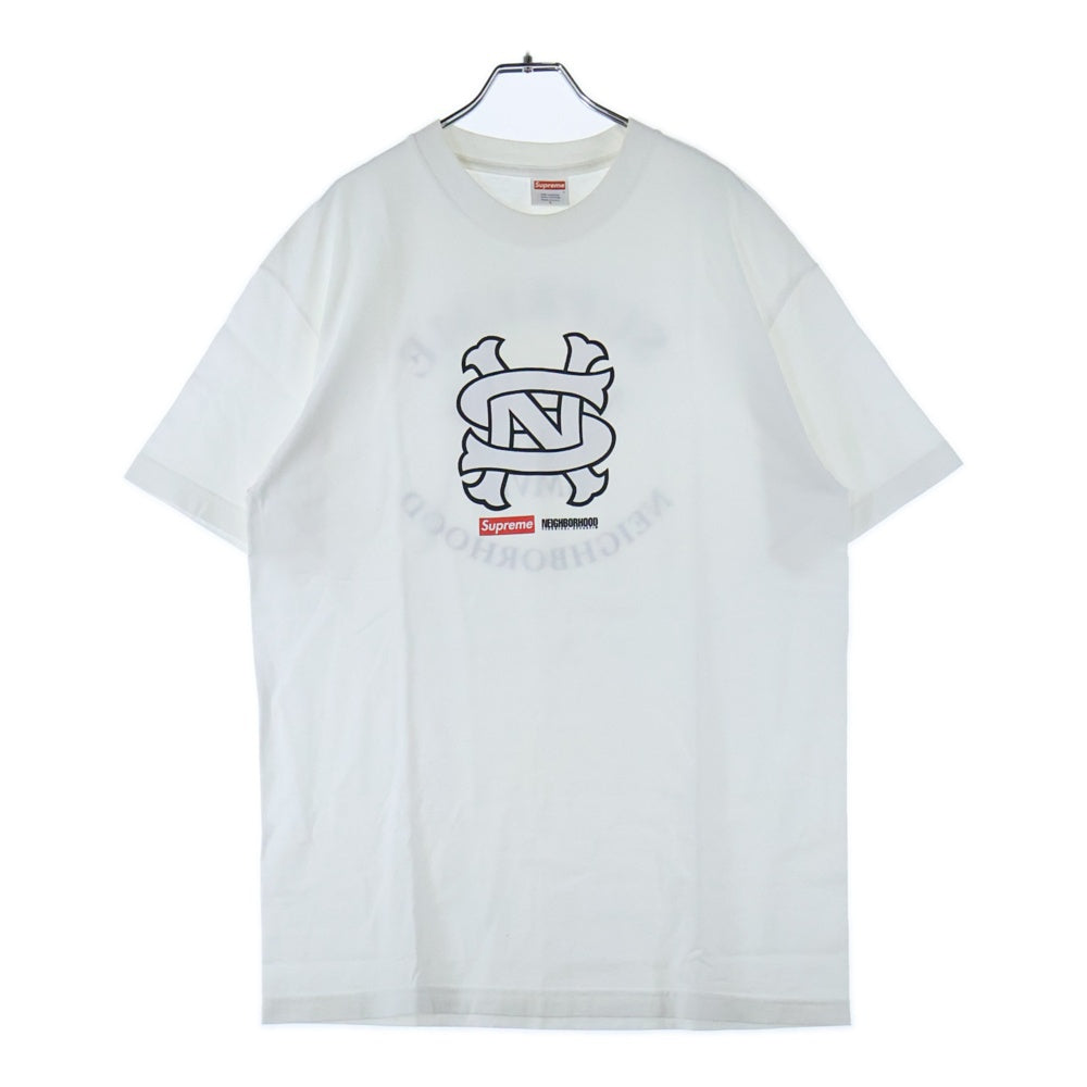 SUPREME(シュプリーム) 07AW × NEIGHBORHOOD NS Logo Tee ネイバーフッド グラフィックプリント クルーネック半袖Tシャツ カットソー ホワイト