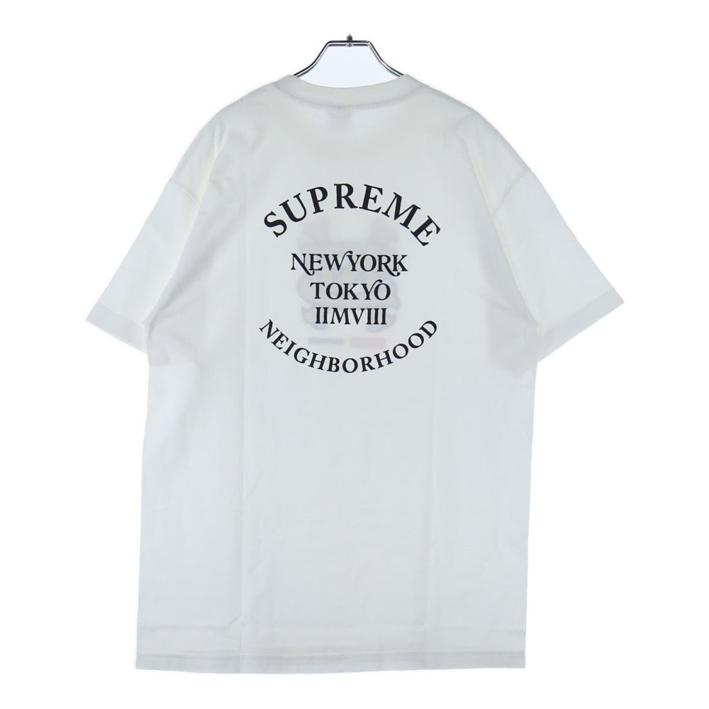 SUPREME(シュプリーム) 07AW × NEIGHBORHOOD NS Logo Tee ネイバーフッド グラフィックプリント クルーネック半袖Tシャツ カットソー ホワイト