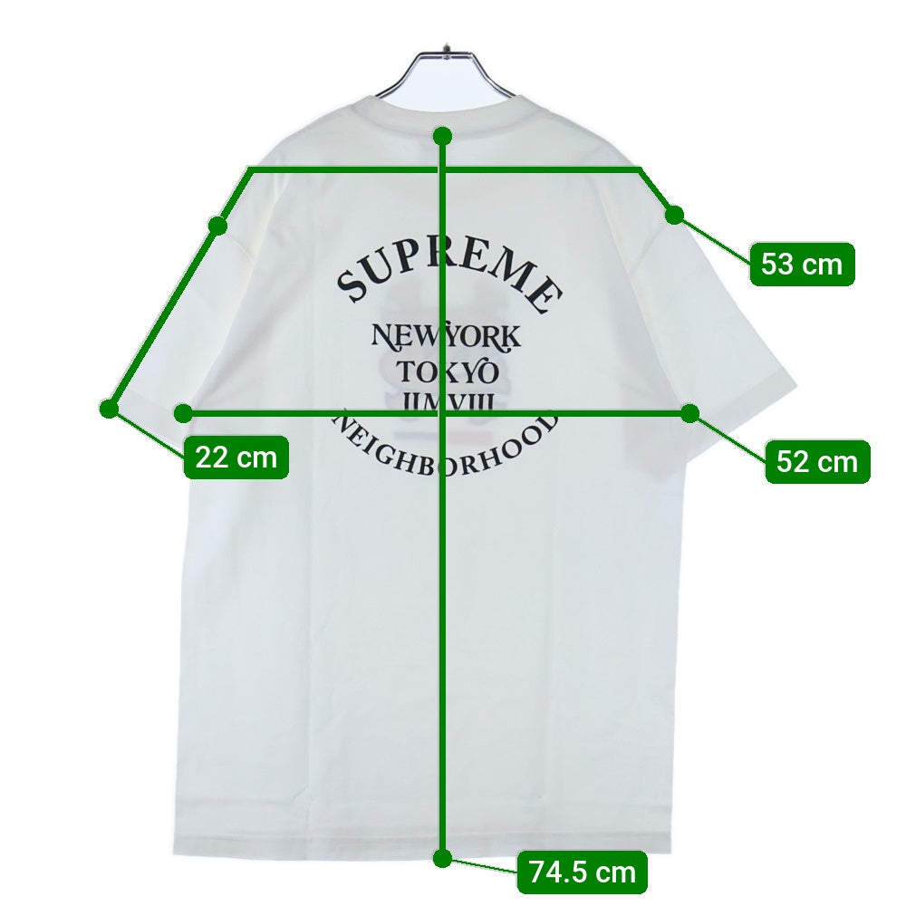 SUPREME(シュプリーム) 07AW × NEIGHBORHOOD NS Logo Tee ネイバーフッド グラフィックプリント クルーネック半袖Tシャツ カットソー ホワイト