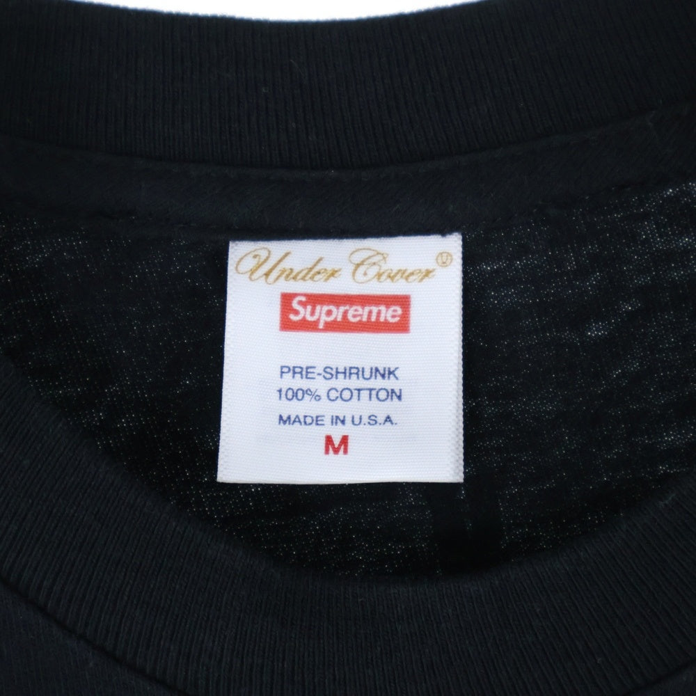 SUPREME(シュプリーム) 23SS × UNDERCOVER Tag Tee アンダーカバー タグ グラフィックプリント クルーネック半袖Tシャツ カットソー ブラック/ホワイト