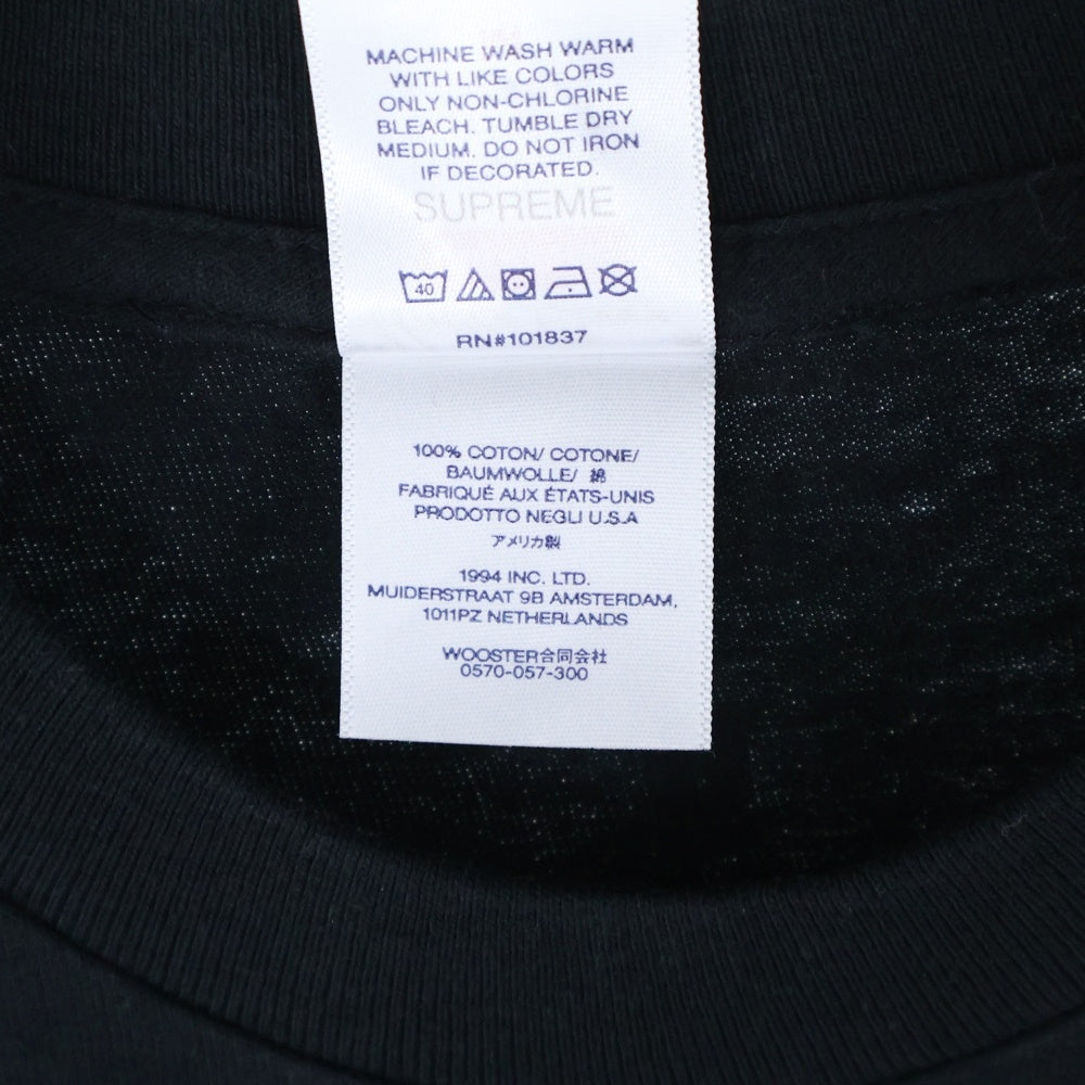 SUPREME(シュプリーム) 23SS × UNDERCOVER Tag Tee アンダーカバー タグ グラフィックプリント クルーネック半袖Tシャツ カットソー ブラック/ホワイト