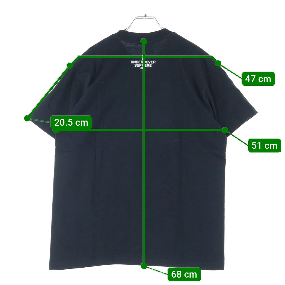 SUPREME(シュプリーム) 23SS × UNDERCOVER Tag Tee アンダーカバー タグ グラフィックプリント クルーネック半袖Tシャツ カットソー ブラック/ホワイト