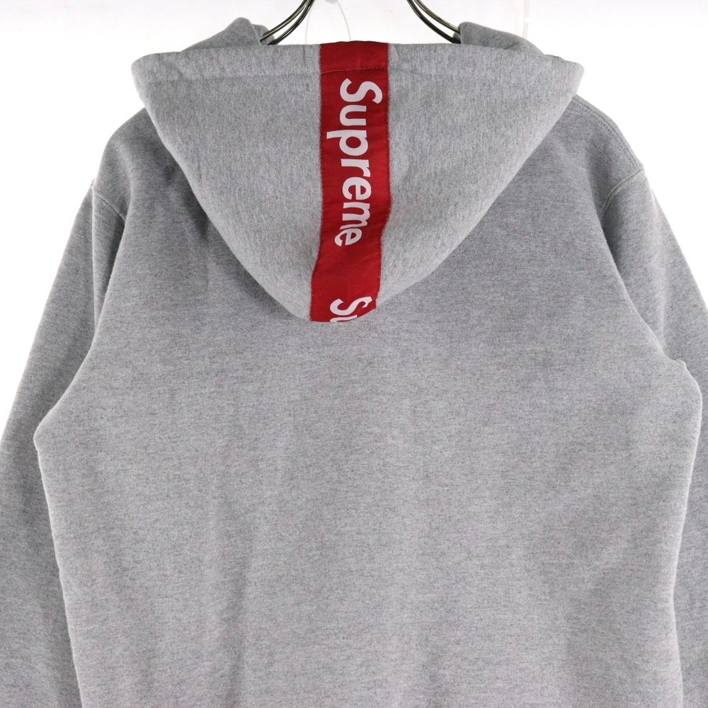 SUPREME(シュプリーム) 14AW Logo Tape Zip Up ロゴテープ スウェット ジップアップパーカー グレー