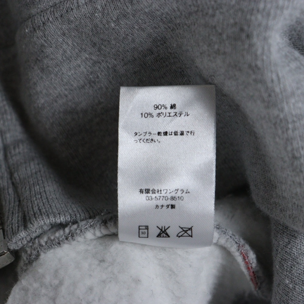 SUPREME(シュプリーム) 14AW Logo Tape Zip Up ロゴテープ スウェット ジップアップパーカー グレー