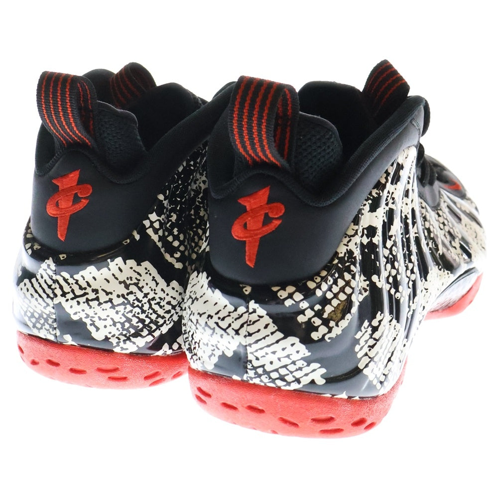 NIKE(ナイキ) AIR FOAMPOSITE ONE エアフォームポジットワン アルビノスネークスキン ハイカットスニーカー ブラック/ホワイト US9.5/27.5cm 314996-101