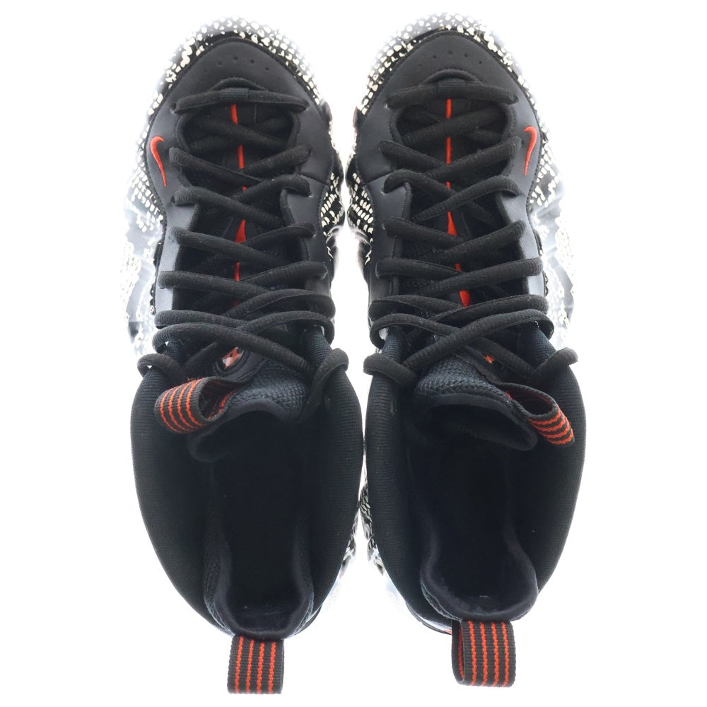 NIKE(ナイキ) AIR FOAMPOSITE ONE エアフォームポジットワン アルビノスネークスキン ハイカットスニーカー ブラック/ホワイト US9.5/27.5cm 314996-101