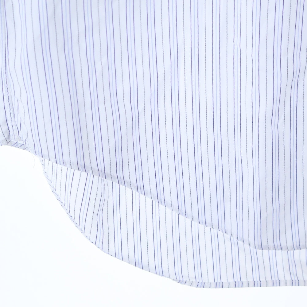 COMME des GARCONS HOMME(コムデギャルソンオム) 90S 田中オム期 銀タグ ストライプ 長袖シャツ ホワイト/ブルー