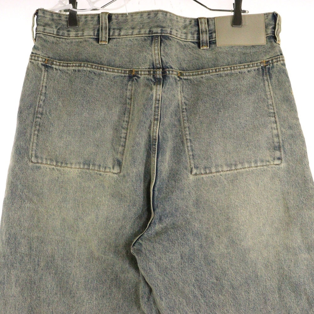 entire studios(エンタイア スタジオ) 25SS GEM JEANS ヴィンテージ 加工 ワイド デニム パンツ ジーンズ インディゴ ESU-S25‐11007-SW