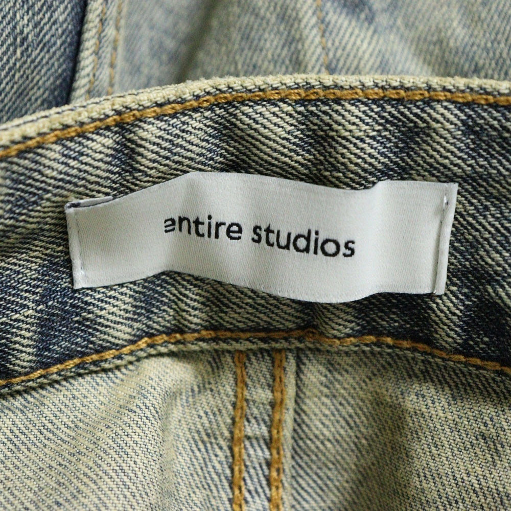 entire studios(エンタイア スタジオ) 25SS GEM JEANS ヴィンテージ 加工 ワイド デニム パンツ ジーンズ インディゴ ESU-S25‐11007-SW