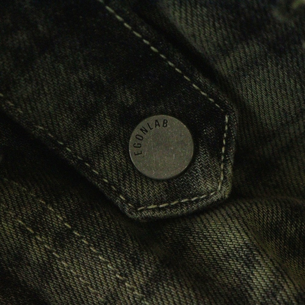 Egon Lab.(エゴンラボ) 25SS フリンジ チェック フレア パンツ グリーン SS25 DA 001 A
