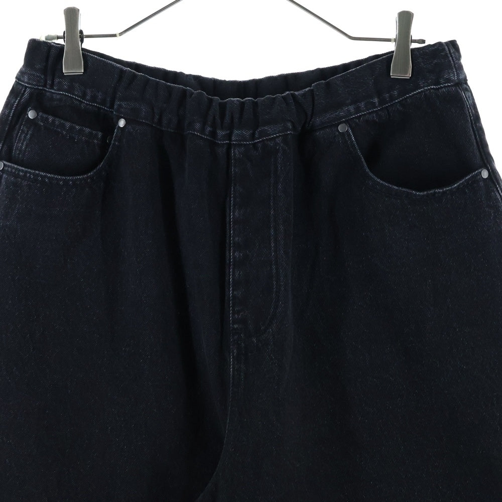 entire studios(エンタイア スタジオ) 25SS SPAR SHORTS スパー デニム ショーツ ハーフパンツ ブラック ESU-S25-11008-MA