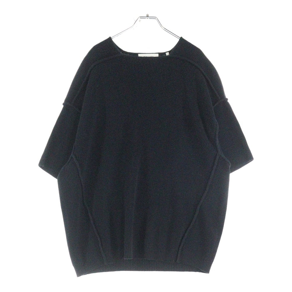 entire studios(エンタイア スタジオ) 25SS KNIT BLOCK TEE ニット ブロック Tシャツ セーター ブラック S25-10041-BL