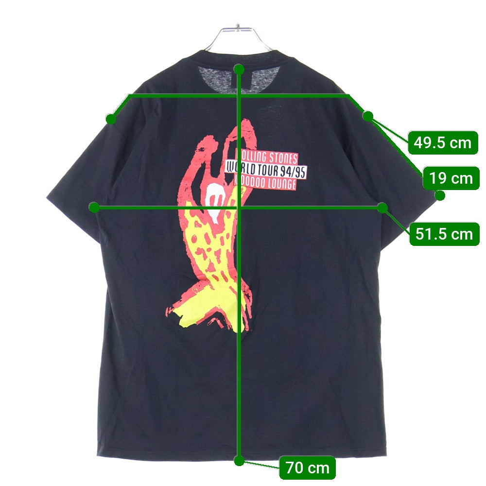 VINTAGE(ヴィンテージ) 90s VINTAGE ROLLING STONES 1994 VOODOO LOUNGE WORLD TOUR ローリングストーンズ ヴードゥー ラウンジ ワールドツアー クルーネック 半袖Tシャツ