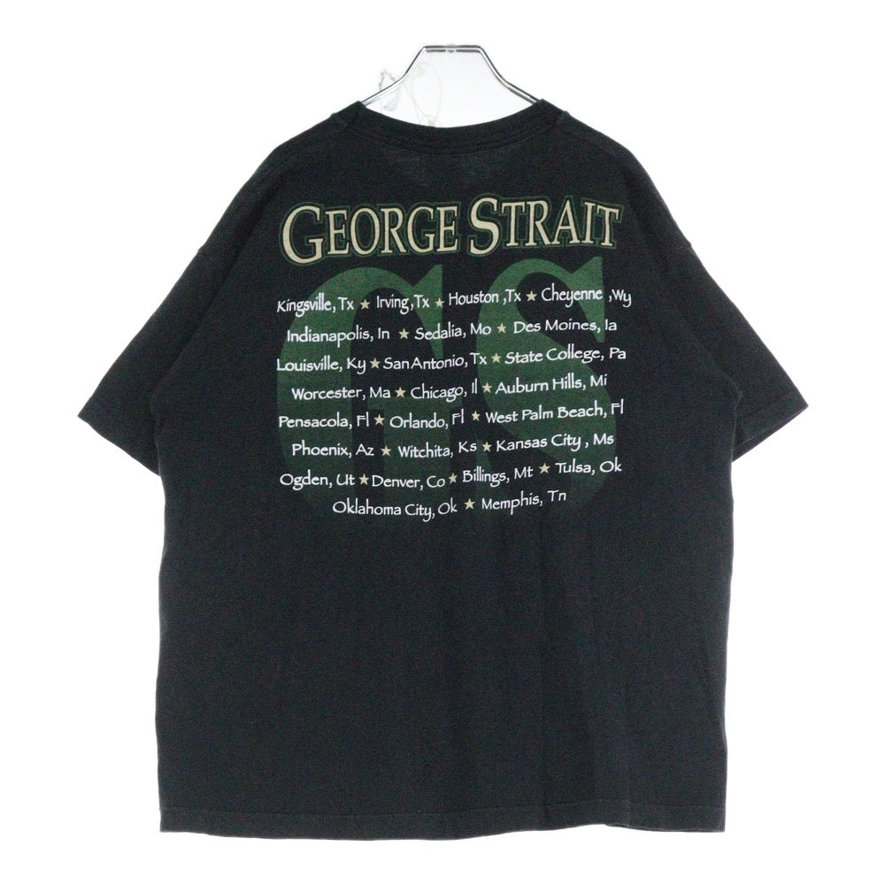 VINTAGE(ヴィンテージ) GEORGESTRAIT両面プリント 半袖Tシャツ ブラック