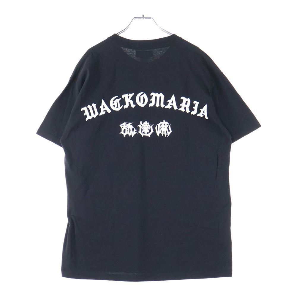 WACKO MARIA(ワコマリア) ×舐達麻 HIGHTIMES CREW NECK T-SHIRT ハイ タイムズ クルーネック カットソー 半袖Tシャツ ブラック