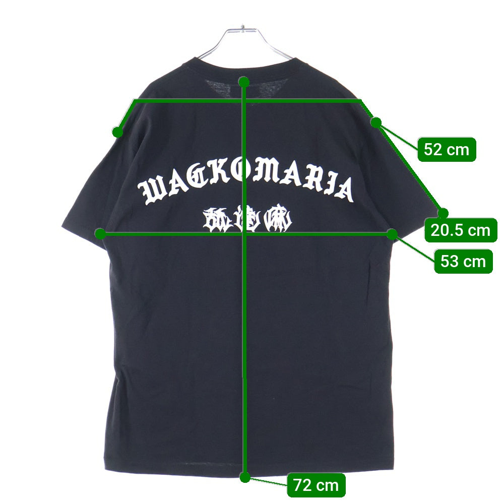 WACKO MARIA(ワコマリア) ×舐達麻 HIGHTIMES CREW NECK T-SHIRT ハイ タイムズ クルーネック カットソー 半袖Tシャツ ブラック
